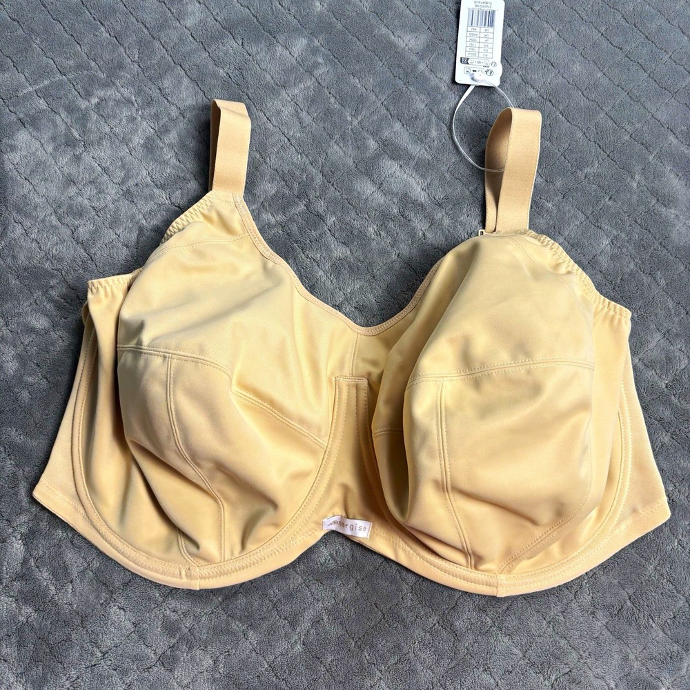 Elomi Energise Sports Bra 44J Nude Underwire EL8041NUE NWT